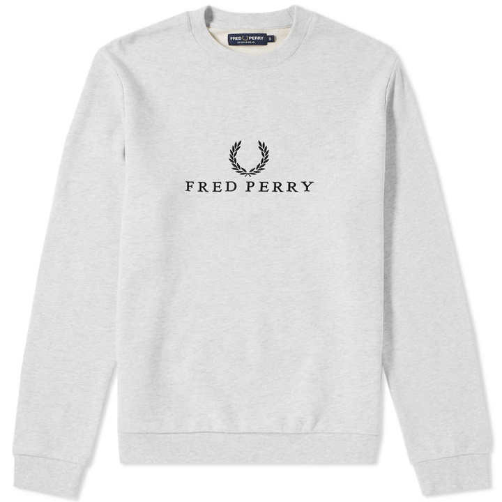 Photo: Fred Perry Embroidered Sweat Grey