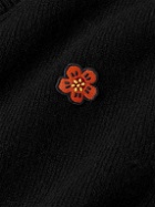 KENZO - Logo-Appliquéd Wool Sweater Vest - Black