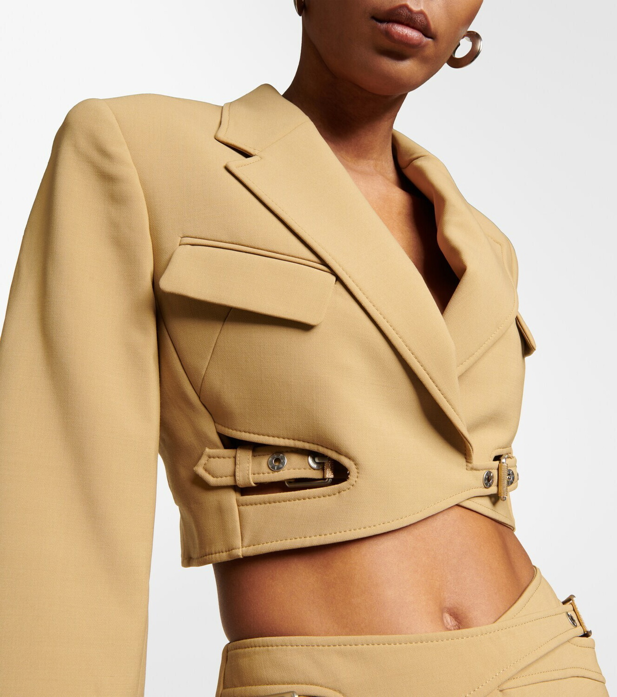 Dion Lee - Interlock belted cropped blazer Dion Lee