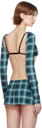 Mowalola Blue MISS SIXTY Edition Y2K Style Top