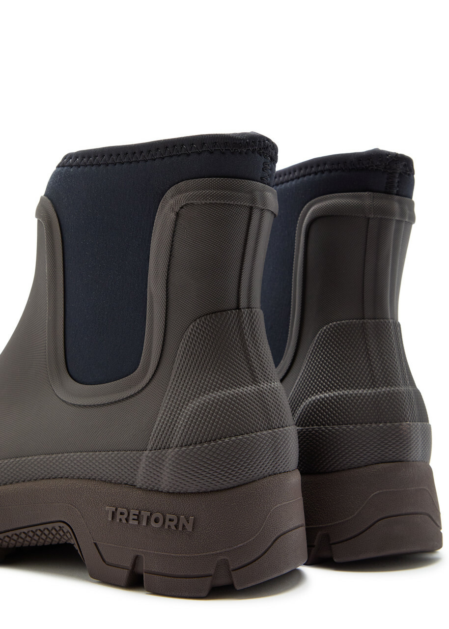 Kassl Editions X Tretorn Marie Rubber Ankle Boots Brown
