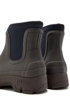 Kassl Editions X Tretorn Marie Rubber Ankle Boots Brown