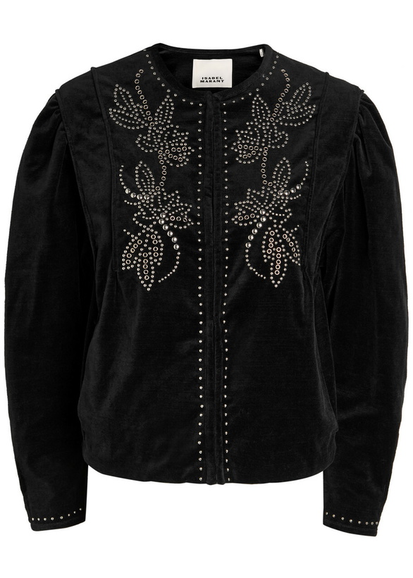 Photo: Isabel Marant Pietra Stud-embellished Velvet Jacket Black