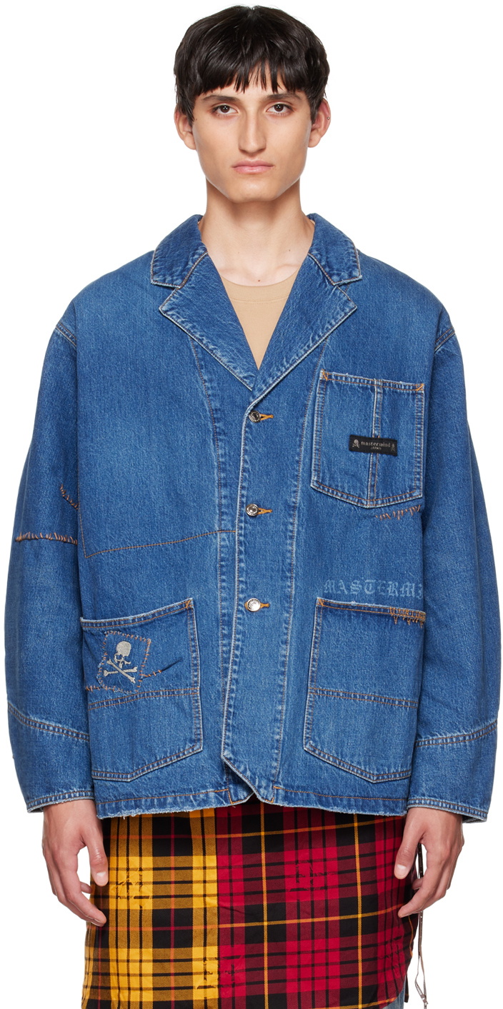 mastermind JAPAN Blue Stitched Jacket mastermind JAPAN