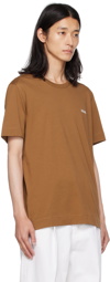 ZEGNA Brown Embroidered T-Shirt