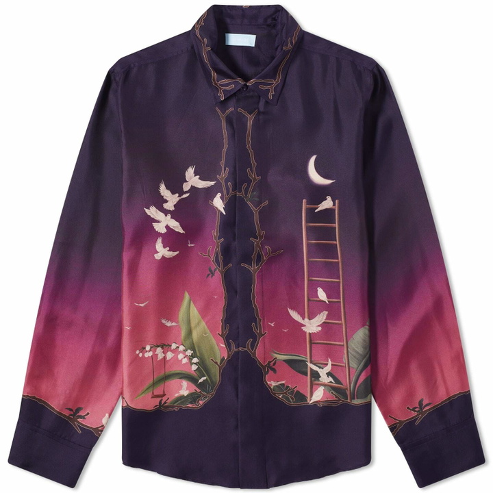 Photo: 3.Paradis Women's Ladder Silk Shirt in Gradient