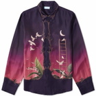3.Paradis Women's Ladder Silk Shirt in Gradient