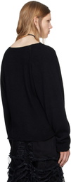 Swampgod Black Hand Knit Basic Sweater