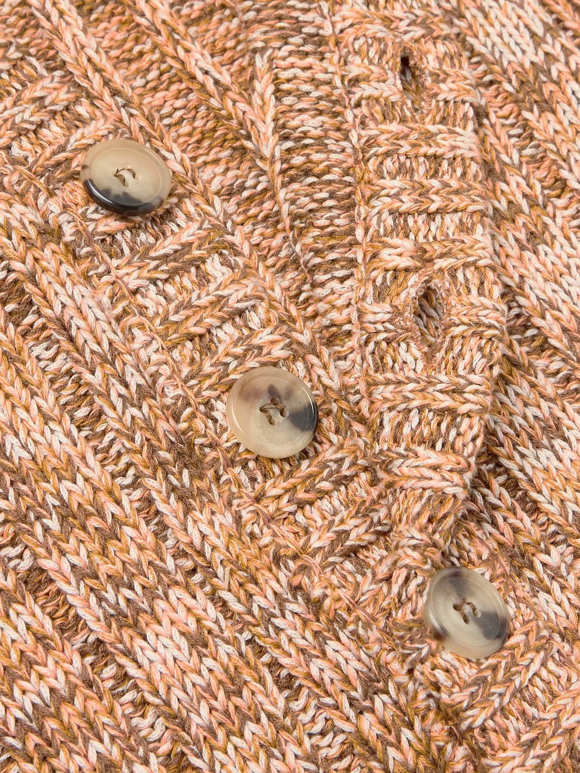 Federico Curradi - Ribbed Mulberry Silk Cardigan - Orange