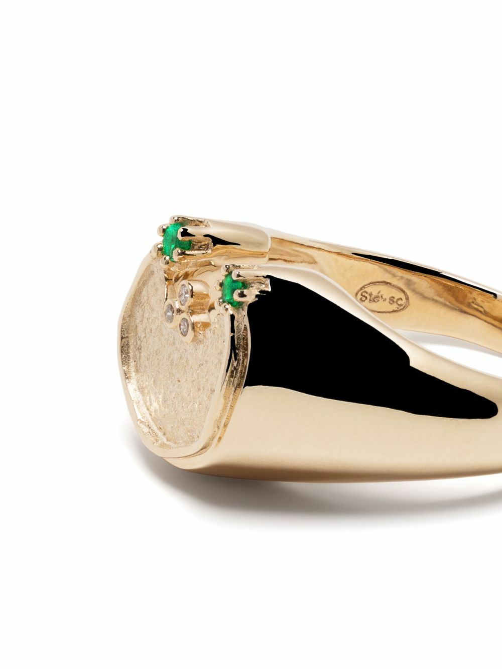 Pascale Monvoisin 9K Yellow Gold Mira Emerald And Diamond Ring