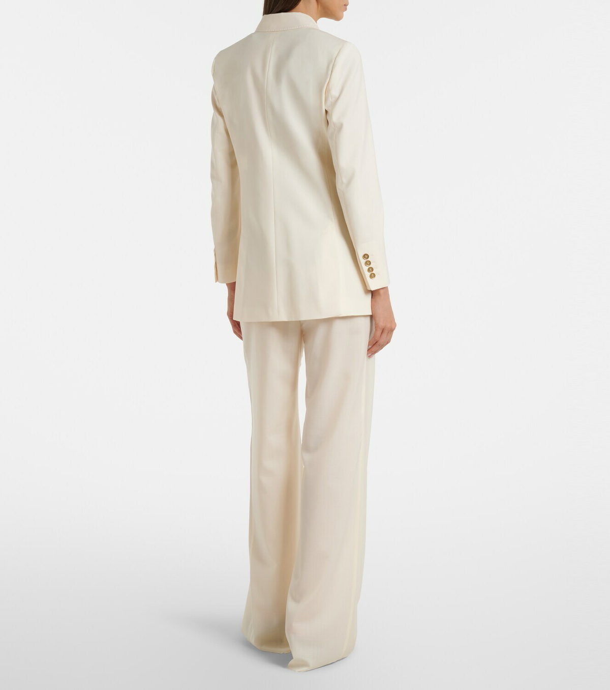 Max Mara Belted virgin wool wide-leg pants