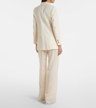Max Mara Belted virgin wool wide-leg pants