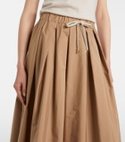 'S Max Mara Pineta pleated cotton poplin midi skirt
