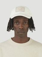 Distressed Baseball Cap in Cream