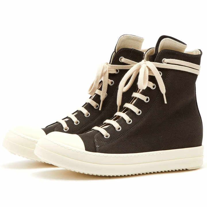 Photo: Rick Owens DRKSHDW Women's Hi-Top Top Sneakers in Dark Dust