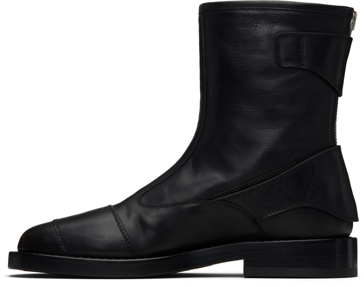 Ann Demeulemeester Black Eero Ankle Biker Boots