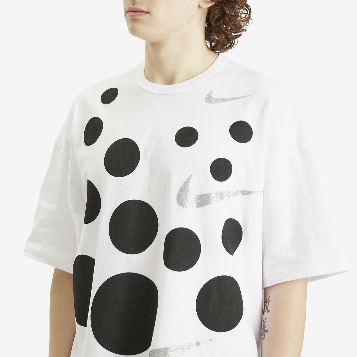Comme des Garçons Black Men's x Nike Dot T-Shirt in White