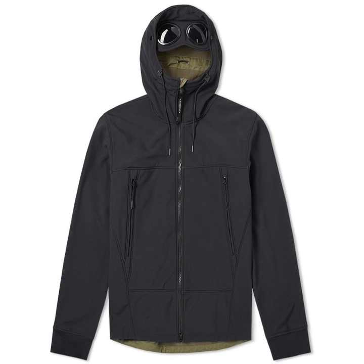 Photo: C.P. Company Soft Shell Goggle Jacket Navy & Olive