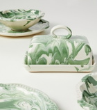 Cabana Marbled ceramic butter dish