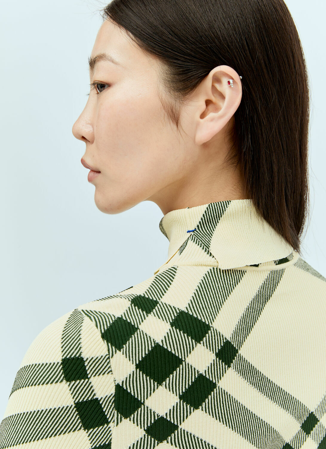Burberry Ribbed Check Sweater