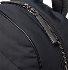 Moncler - New George Webbing and Leather-Trimmed Quilted Shell Backpack - Men - Black