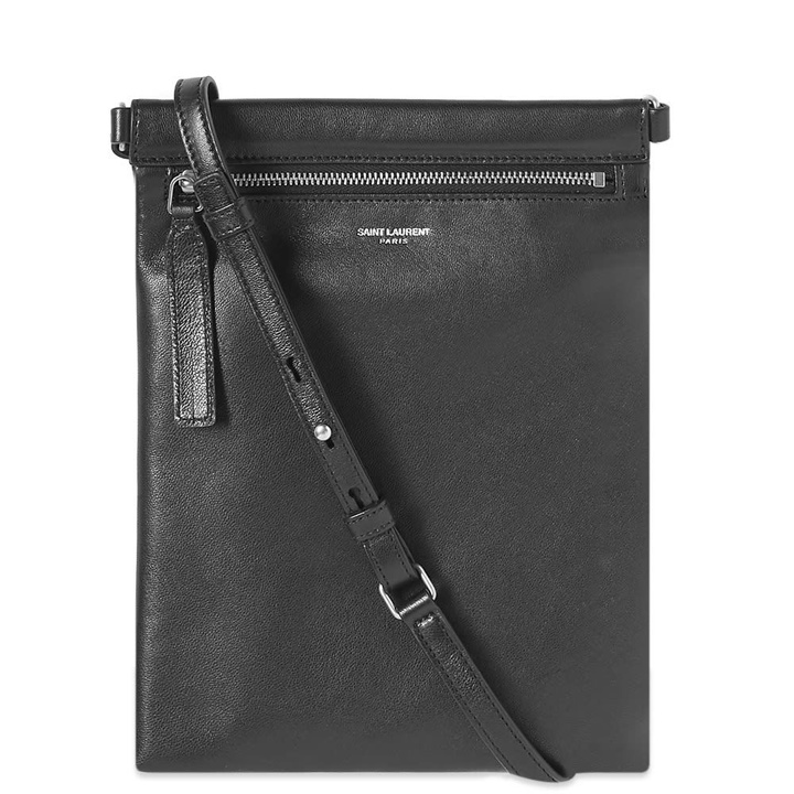 Photo: Saint Laurent Leather Flat Neck Bag