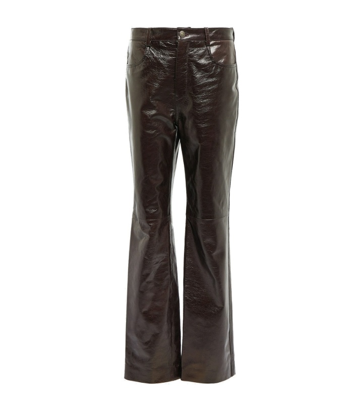 Photo: Gucci - Mid-rise straight leather pants