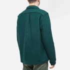 Foret Men's Ivy Wool Fleece Overshirt in Dark Green