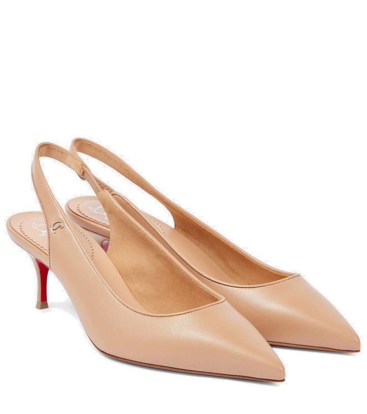 Photo: Christian Louboutin Sporty Kate Sling 55 leather slingback pumps