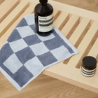 HAY Check Wash Cloth in Steel Blue 