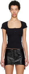 Courrèges Black Cutout T-Shirt