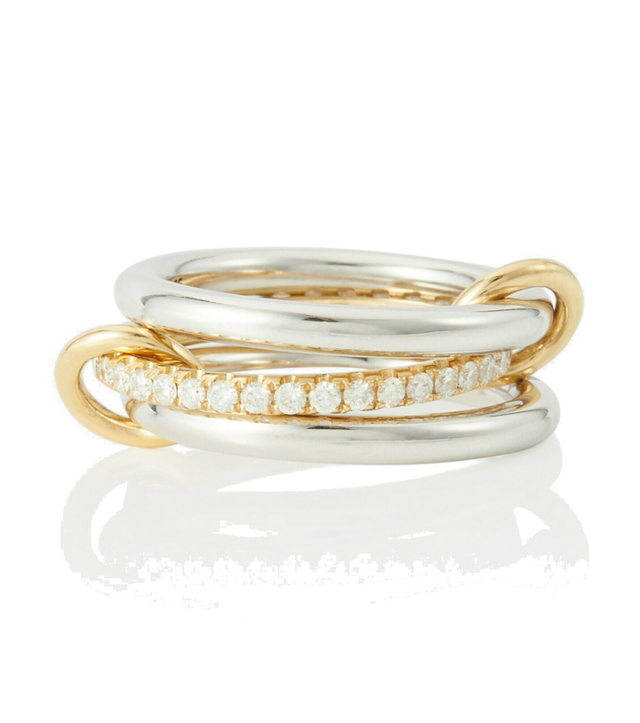 Photo: Spinelli Kilcollin - Libra sterling silver and 18kt gold ring with diamonds