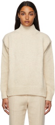 LVIR SSENSE Exclusive Off-White Wool Mock Neck Sweater