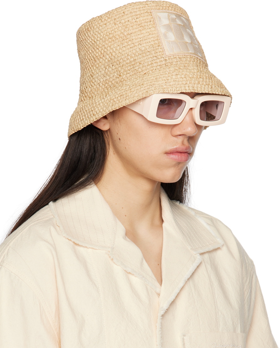 Jacquemus Beige Le Raphia 'Le Bob Ficiu' Hat Jacquemus