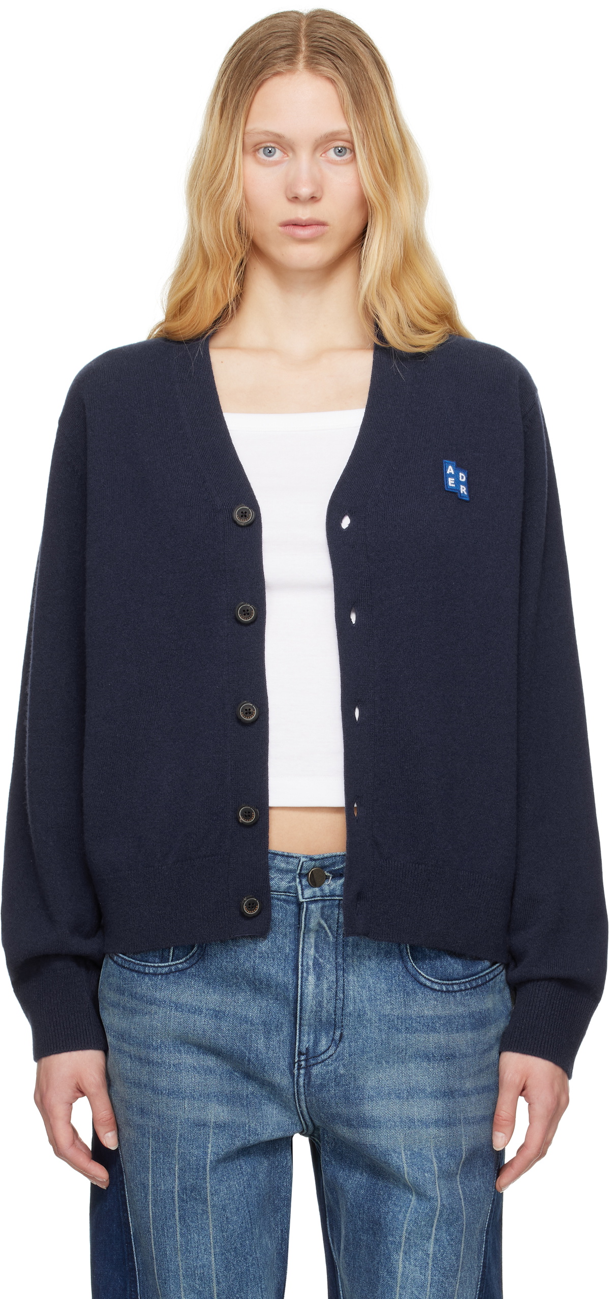 早期完売★ADERERROR★Half Sleeve Knit Product. 60 青色/追跡O ☆入手困難☆ADER ERROR X ZARA Patchwork Oversize Sweater