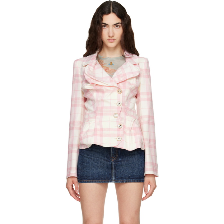 Photo: Vivienne Westwood Pink & Off-White Drunken Tailored Blazer