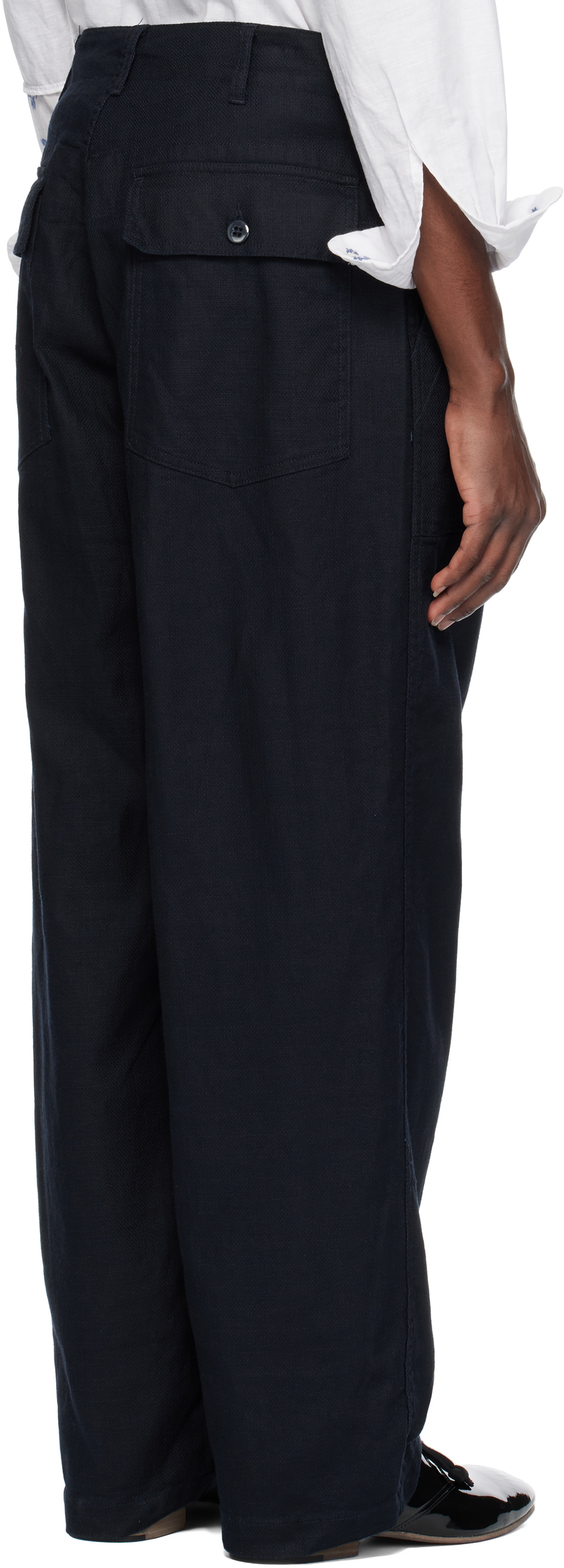 Engineered Garments Navy Fatigue Trousers