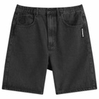 Men's AAPE Loose Fit Denim Shorts in Light Black