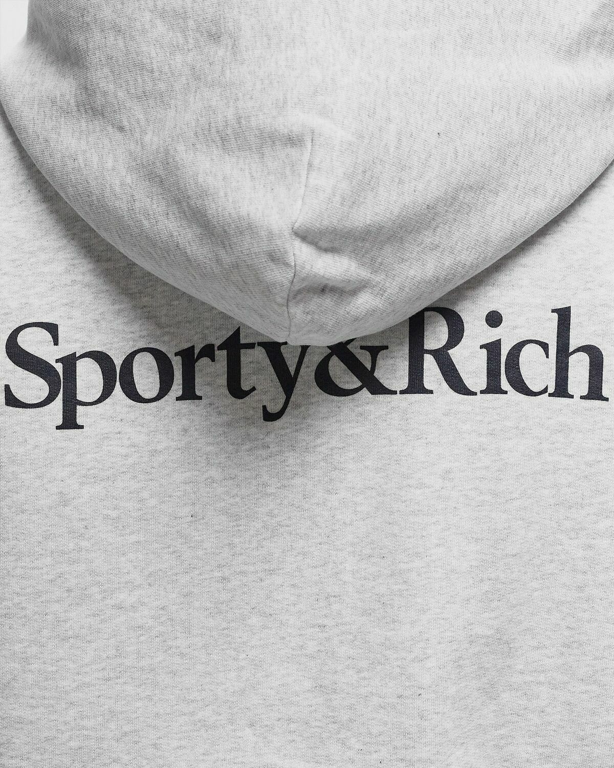 パーカー SPORTY&amp;RICH  SERIF LOGO HOODIE Serif Logo Hoodie - Faded Black/White – Sporty & Rich