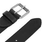Barbour Men's Matt Leather Belt in Black