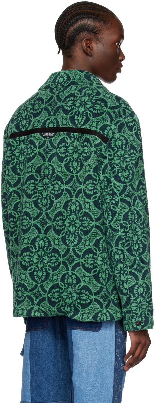 Marine Serre Green & Navy Towels Jacket