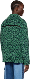 Marine Serre Green & Navy Towels Jacket