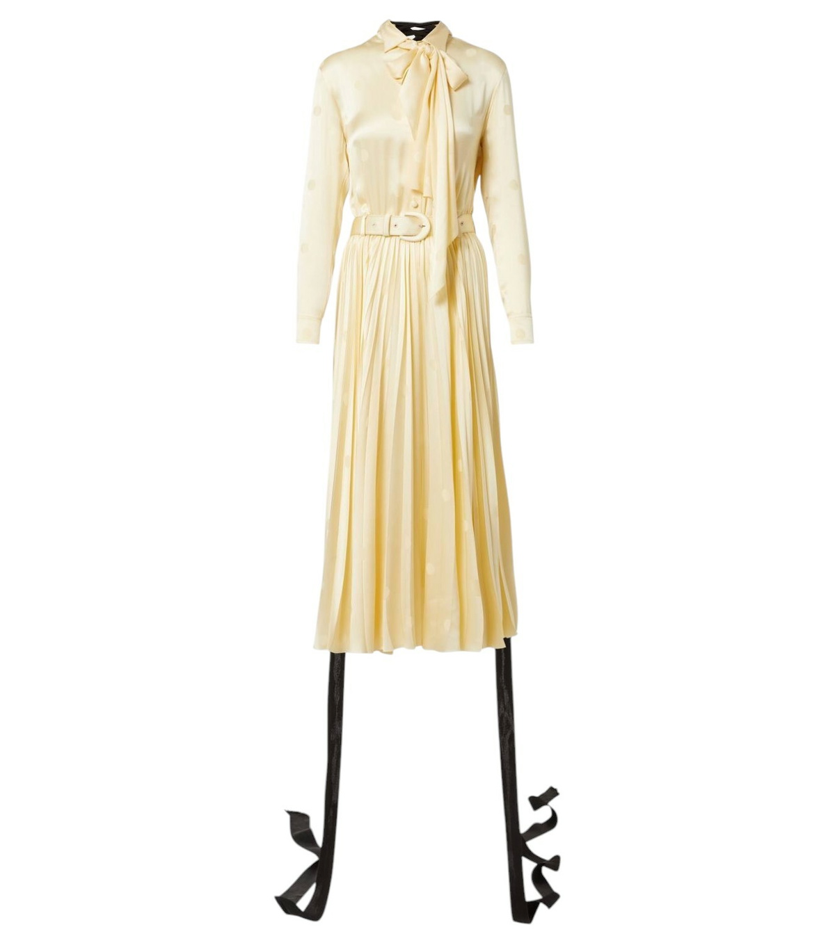 BALENCIAGA ワンピース Logo jacquard silk midi dress670167 BALENCIAGA Oversized Logo-Jacquard Silk-Satin Midi Dress in