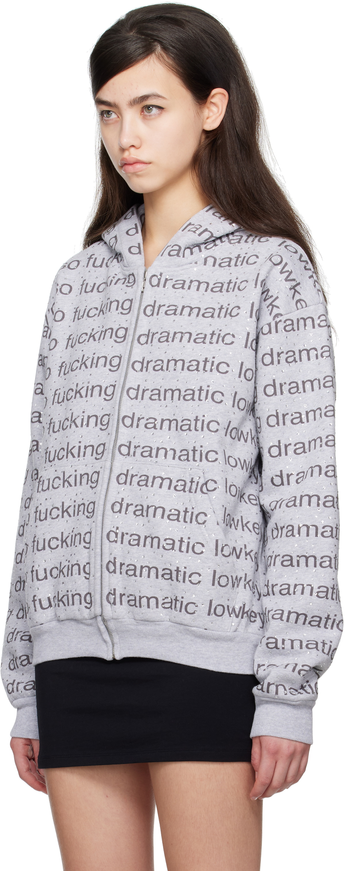 I'm Sorry by Petra Collins SSENSE Exclusive Gray JennyFax Edition Oversized Hoodie
