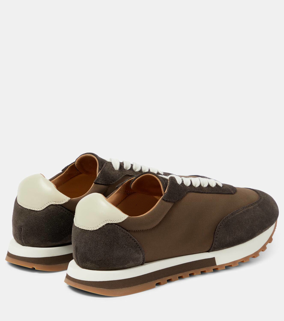 The Row Owen Runner suede-trimmed sneakers