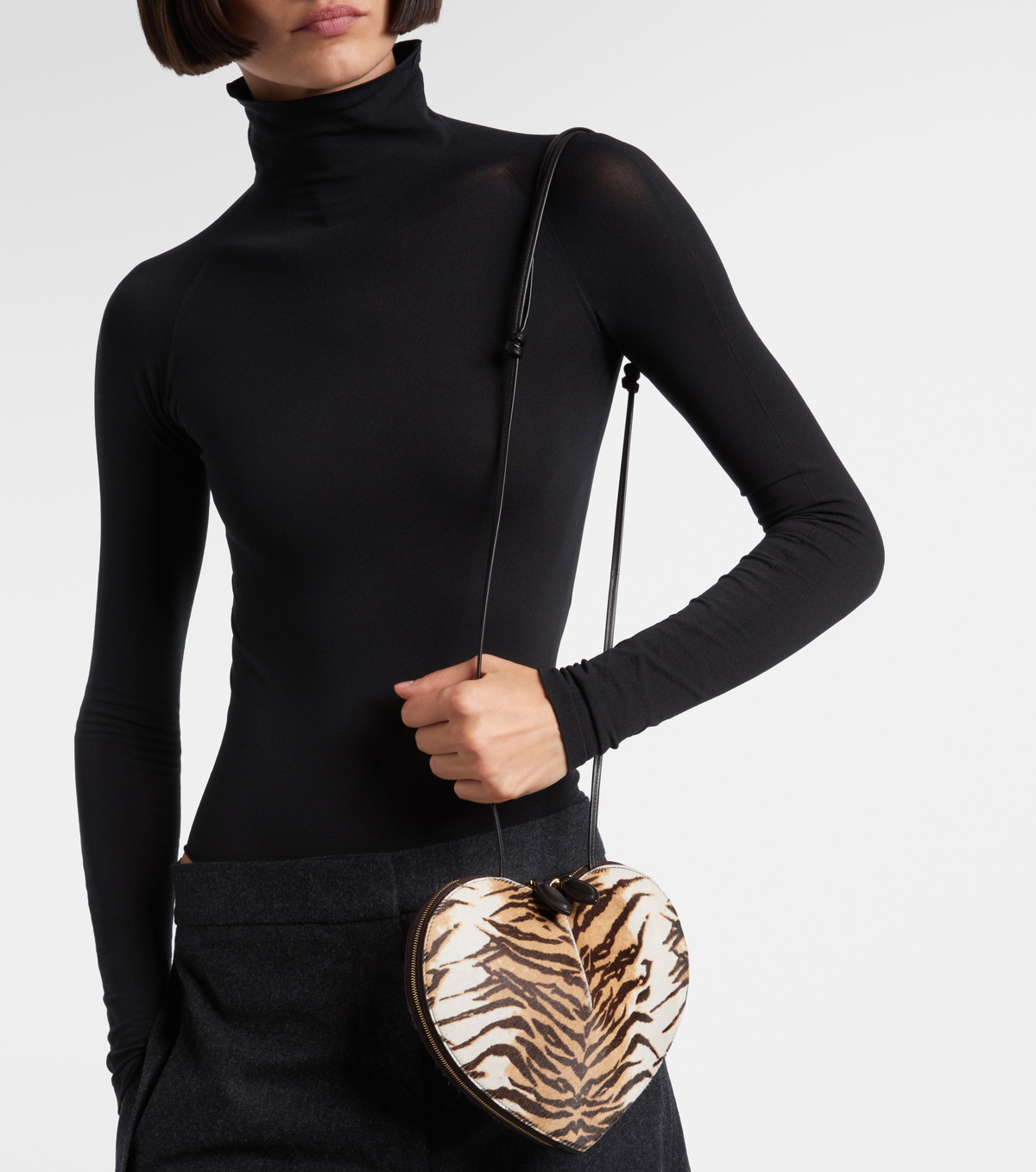 Alaïa Le Cœur calf hair shoulder bag