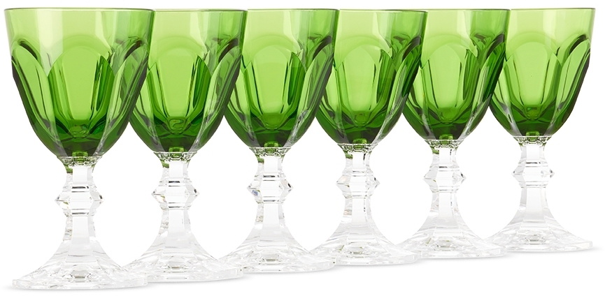 Mario Luca Giusti Green Dolce Vita Water Glass Set, 6 pcs