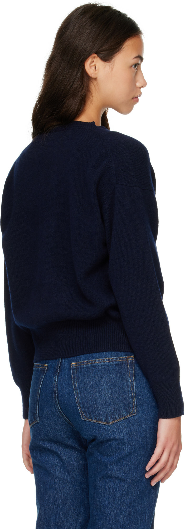 &Daughter Navy Ada Crewneck Cardigan