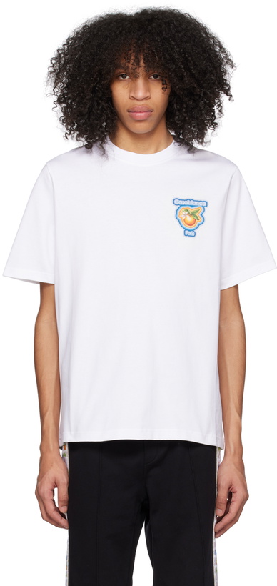 Photo: Casablanca White Radiating Orange T-Shirt