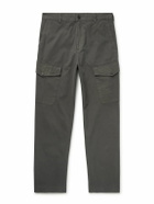 Belstaff - Dispatch Straight-Leg Garment-Dyed Cotton Cargo Trousers - Gray